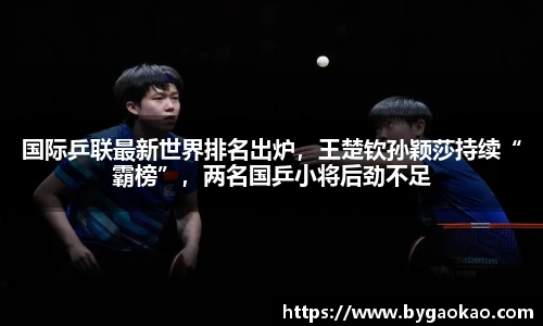 国际乒联最新世界排名出炉，王楚钦孙颖莎持续“霸榜”，两名国乒小将后劲不足